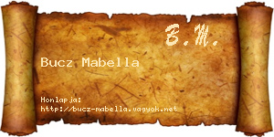 Bucz Mabella névjegykártya